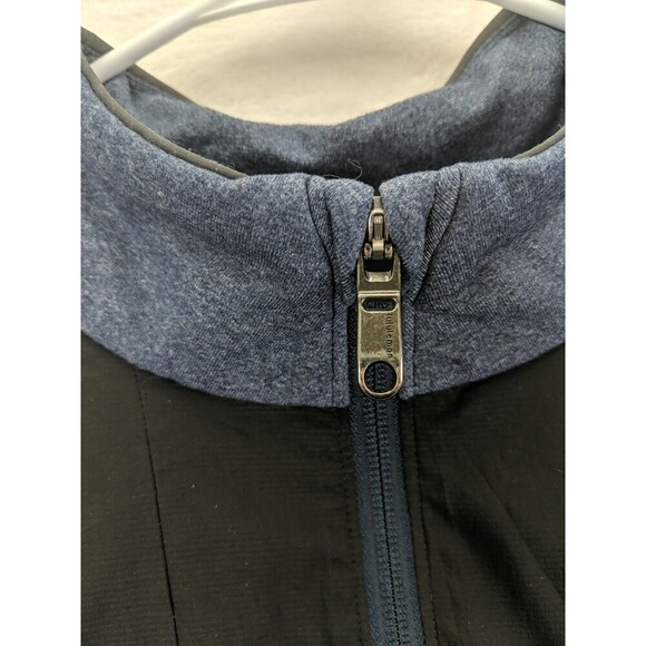 Lululemon Full Zip Post Session Jacket Large Blue With Black Chest - Picture 3 of 11